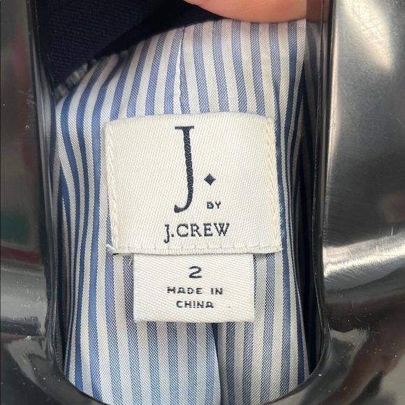 J. Crew Women's Navy Blazer with Gold Buttons - Size 2 - Picture 2 of 8